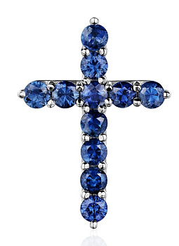 Золотой крест с сапфирами 